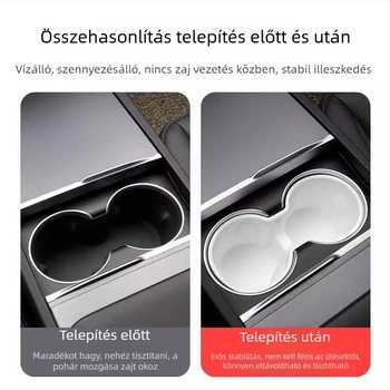 Tesla Model Y és Model 3 pohártartó, pohárrekesz és korlátozóval