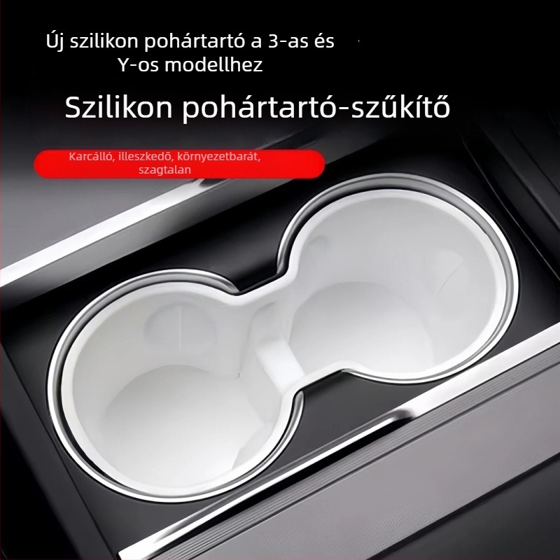 Tesla Model Y és Model 3 pohártartó, pohárrekesz és korlátozóval