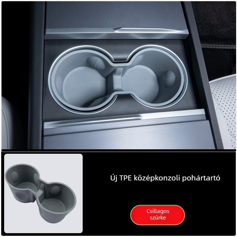 Tesla Model Y és Model 3 pohártartó, pohárrekesz és korlátozóval