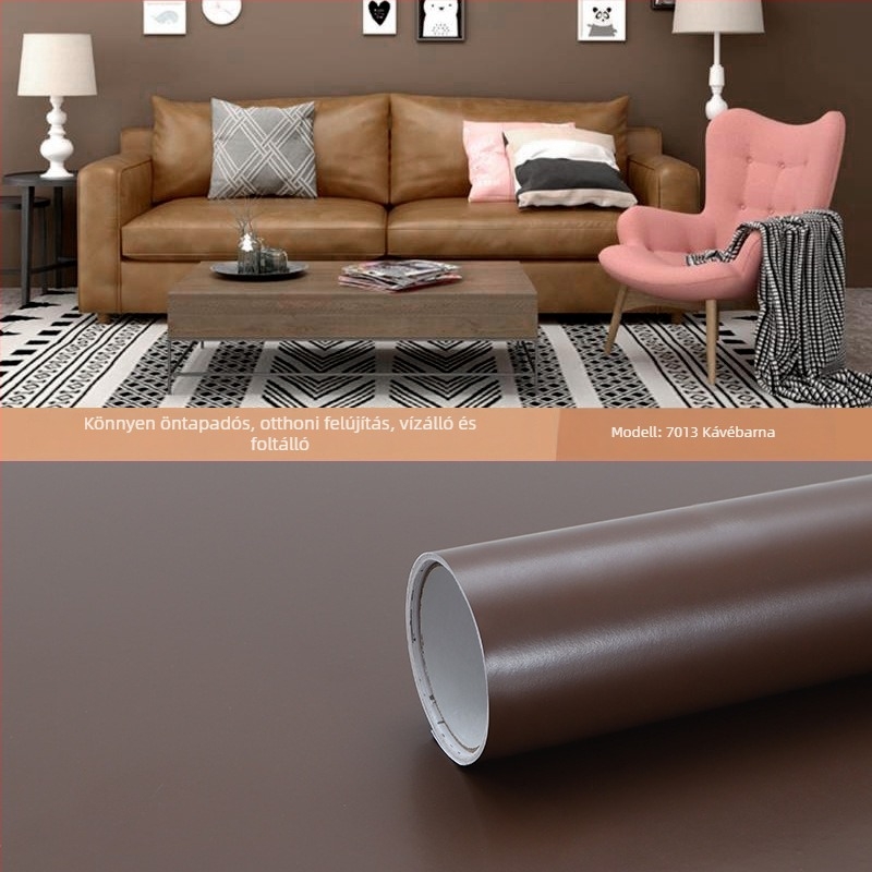 Egyszínű öntapadós PVC-tapéta, nedvességálló, minimalist stílus, hálószoba vagy kollégiumi falhoz