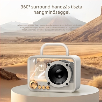 Kreatív retro Bluetooth asztali hangszóró – mini hangszóróval, beépített mélynyomóval, hordozható és vezeték nélküli