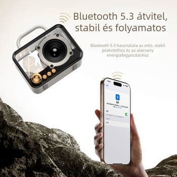 Kreatív retro Bluetooth asztali hangszóró – mini hangszóróval, beépített mélynyomóval, hordozható és vezeték nélküli