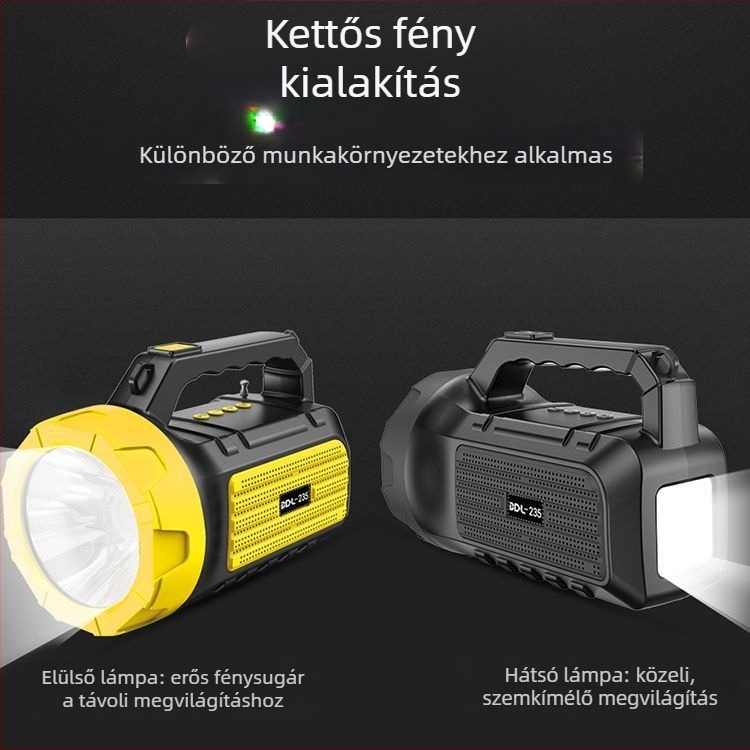 Kültéri Bluetooth hangszóró TF-kártyával, napelemes, kreatív többfunkciós zseblámpa, hordozható hangszóró