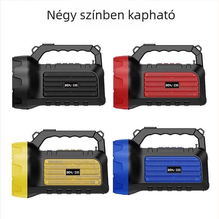 Kültéri Bluetooth hangszóró TF-kártyával, napelemes, kreatív többfunkciós zseblámpa, hordozható hangszóró