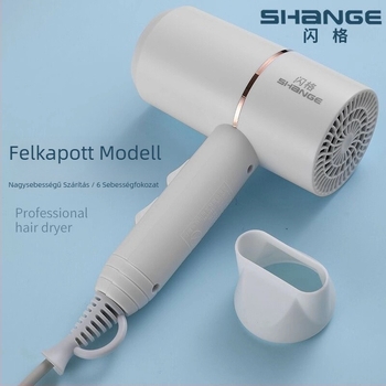 Shangge Sup188 1800W kék fényű hajszárító, hideg/forró levegő, 3 sebesség, ABS burkolat, 220V