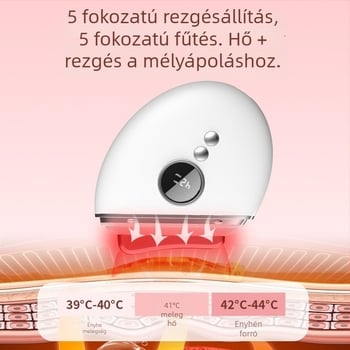 Otthoni szépségápolási eszköz gua sha masszírozó arc- és nyak számára, vörös és kék fényterápiával, rezgő masszázs