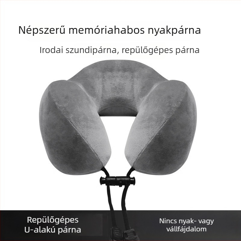 Memóriahabos U-formájú nyakpárna utazáshoz, alkalmas repülőgépre, nagysebességű vasútra és hosszú utakhoz