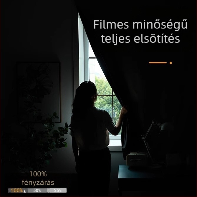 Nappali hátterének függöny Velcro-vel, lyukmentes, több mint 90% teljes sötétség, modern minimalist stílus