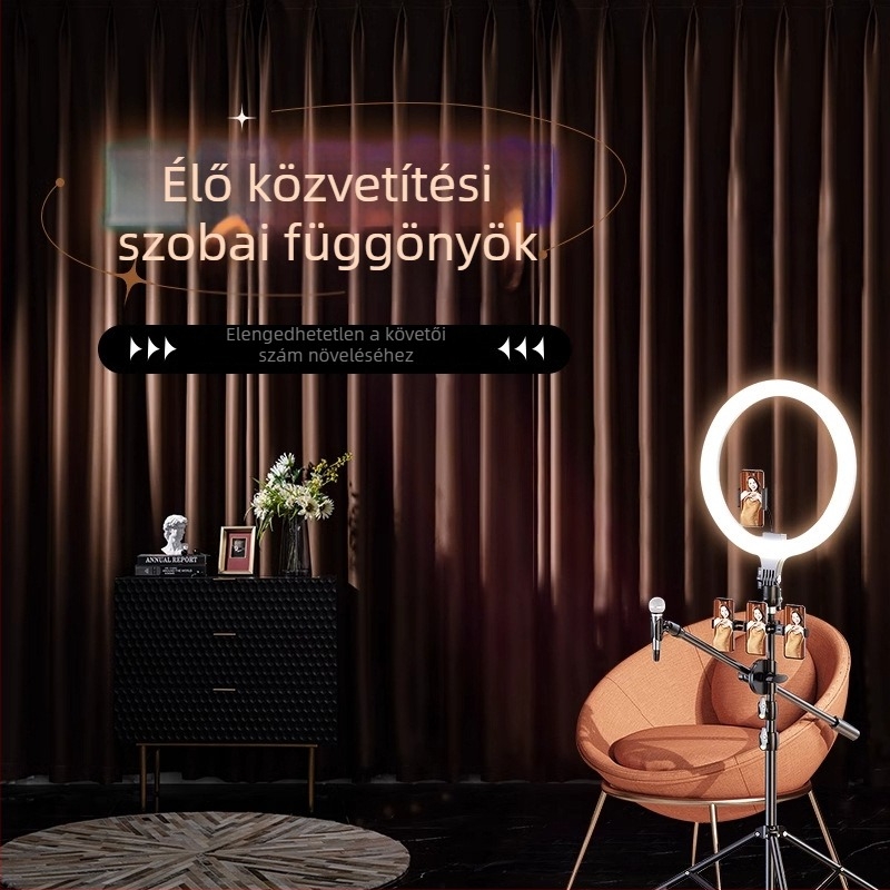 Nappali hátterének függöny Velcro-vel, lyukmentes, több mint 90% teljes sötétség, modern minimalist stílus