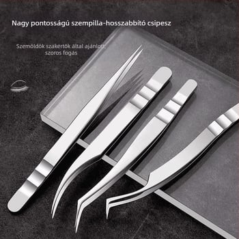 Szempilla-hosszabbító csipesz készlet – antistatikus, arany tollú, Főnix-stílus, hercegnő