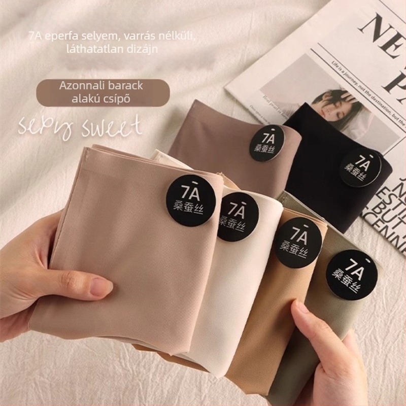 Antibakteriális női rövidnadrág mulberry selyem bélésével, Ice Silk anyag, középmagasságú derék, sport és jóga