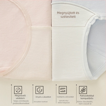 Oxygen Girl antibakteriális női pamut boxer-briefs, hosszított és széles ágyékrésszel, nagy méret