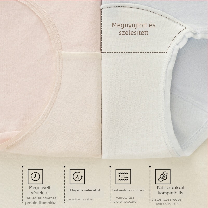 Oxygen Girl antibakteriális női pamut boxer-briefs, hosszított és széles ágyékrésszel, nagy méret