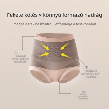 BONAS női magas derekú fehérnemű a has formázására és a csípő emelésére, antibakteriális pamut belső, háromdimenziós formázás, plusz méretek