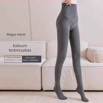 Hosszú fleece-béléssel ellátott meleg harisnya, ősz-télre, külső viseletre megfelelő, formázó hatással