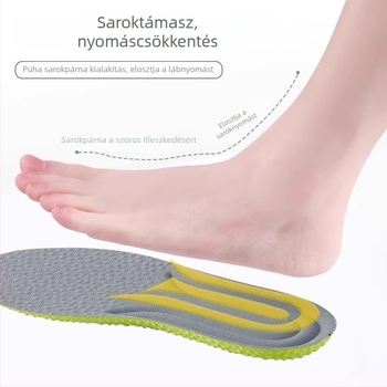 Artemisia vulgaris alapú szagcsökkentő talpbetét sportcipőkhez, uniszex, teljes talpbetét, légáteresztő, izzadságot felszívó PU, méretek 37–44