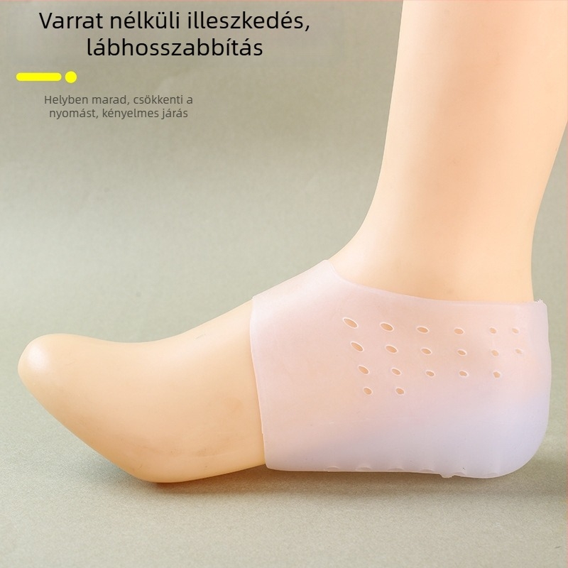 Szilikon láthatatlan talpbetét sarokpárnával, belső magasságnövelés, uniszex, kényelmes, vastagított