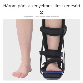 Bokát és lábfejet rögzítő ortézis lábfej-támogatással, anti-rotációs kialakítás, a lábfej lecsúszásának megelőzésére és inversio/eversion korrekciójára