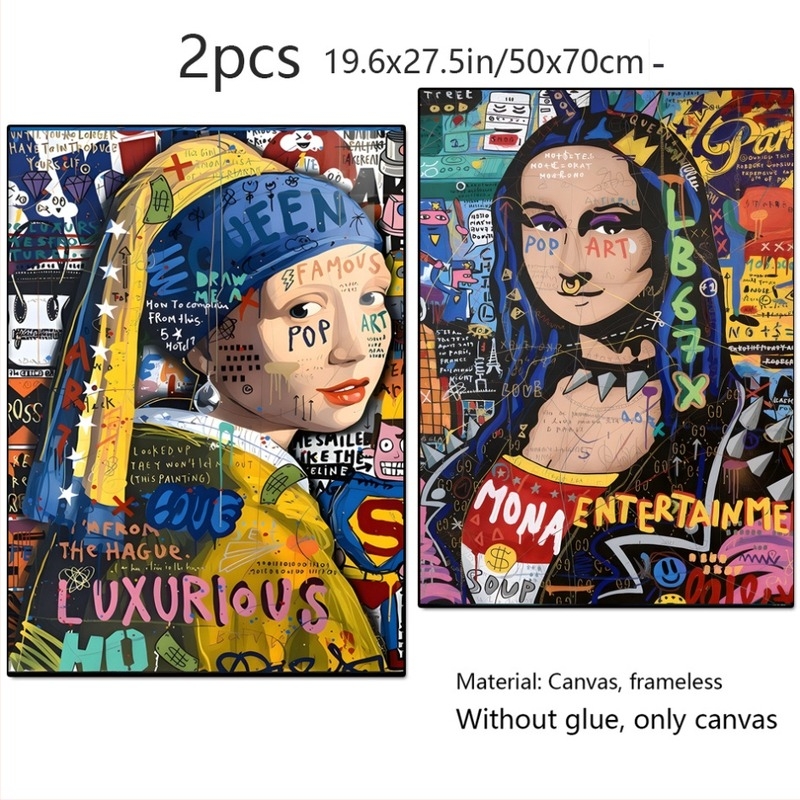 Modern Mona Lisa vászonkép – dekoratív festmény, portré divat témában, falikép hálószobára