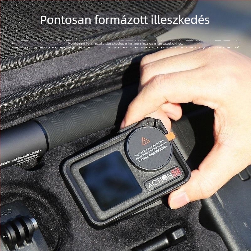 DJI Action 5 Pro/4/3 Kamera – teljes felvételi készlet kiegészítőkkel és tároló táskával, vízálló és ütésálló, hordozható utazáshoz