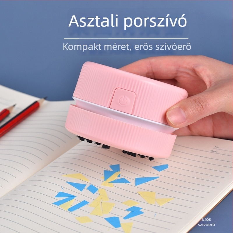 Új háztartási kézi porszívó asztali használatra, kompakt diákok és autó számára, automata porgyűjtő tartály, irodai kellékek