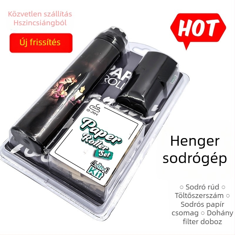 Kézi töltő készlet konuszos csővel cigaretta sodrásához – négy darabos készlet