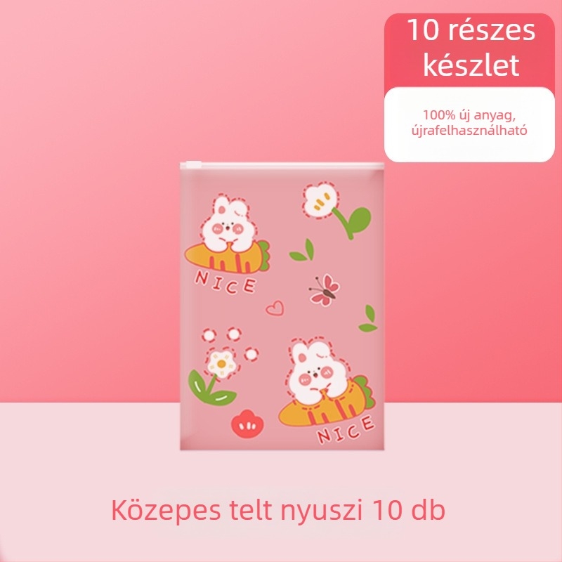Utazó tároló táska kocka alakú – ruhák, cipők és kozmetikai kellékek számára, zárható, aranyos rajzfilm-stílus