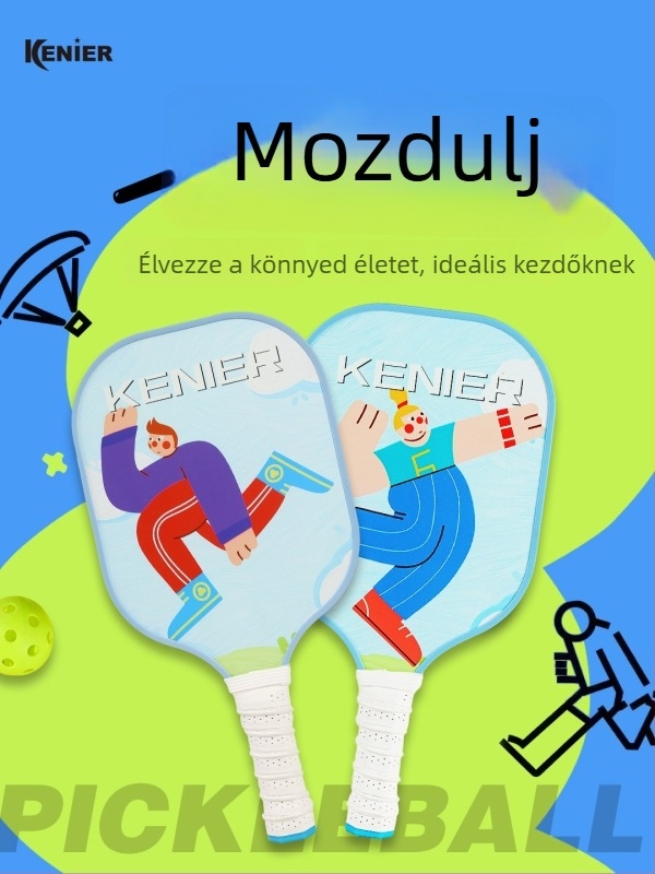 Felnőtt pickleball ütő üvegszálas anyagból, beltéri és kültéri használatra, testreszabható