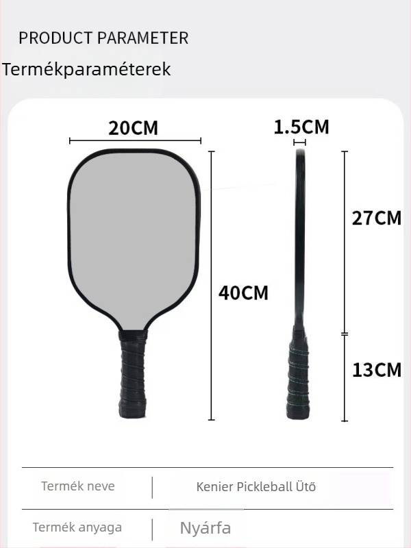 Felnőtt pickleball ütő üvegszálas anyagból, beltéri és kültéri használatra, testreszabható