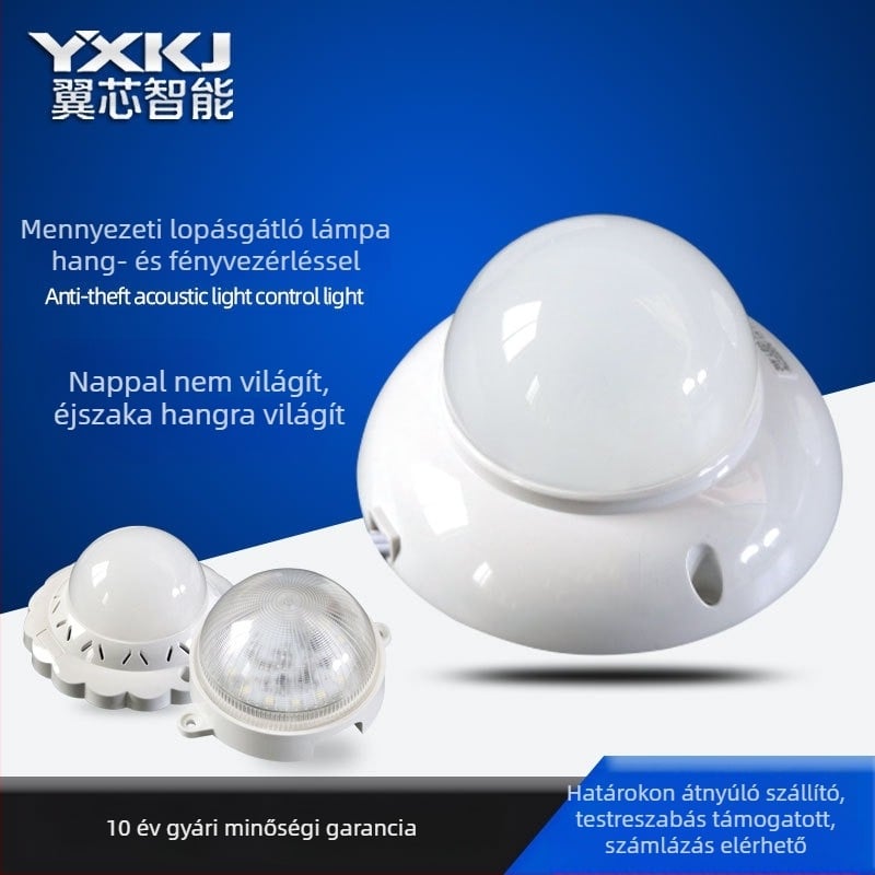 LED mennyezeti lámpa radarérzékelővel és hang- és fényvezérléssel, intelligens késleltetés, folyosókhoz ingatlanoknál