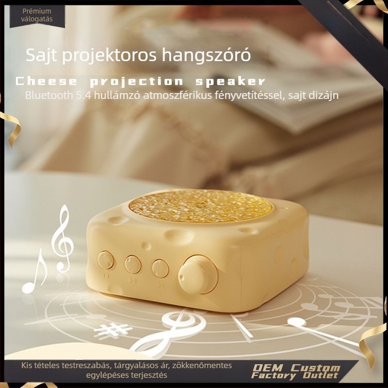 Lk13 Bluetooth hangszóró sajtos projekcióval és víz hulláma projekcióval, asztali mini retro korong