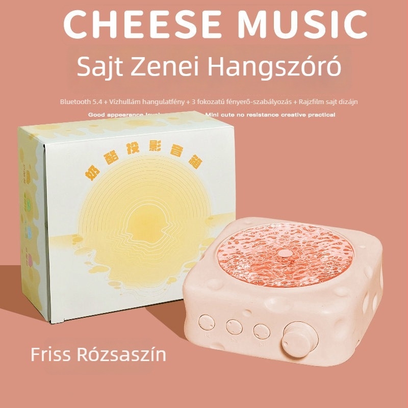 Lk13 Bluetooth hangszóró sajtos projekcióval és víz hulláma projekcióval, asztali mini retro korong