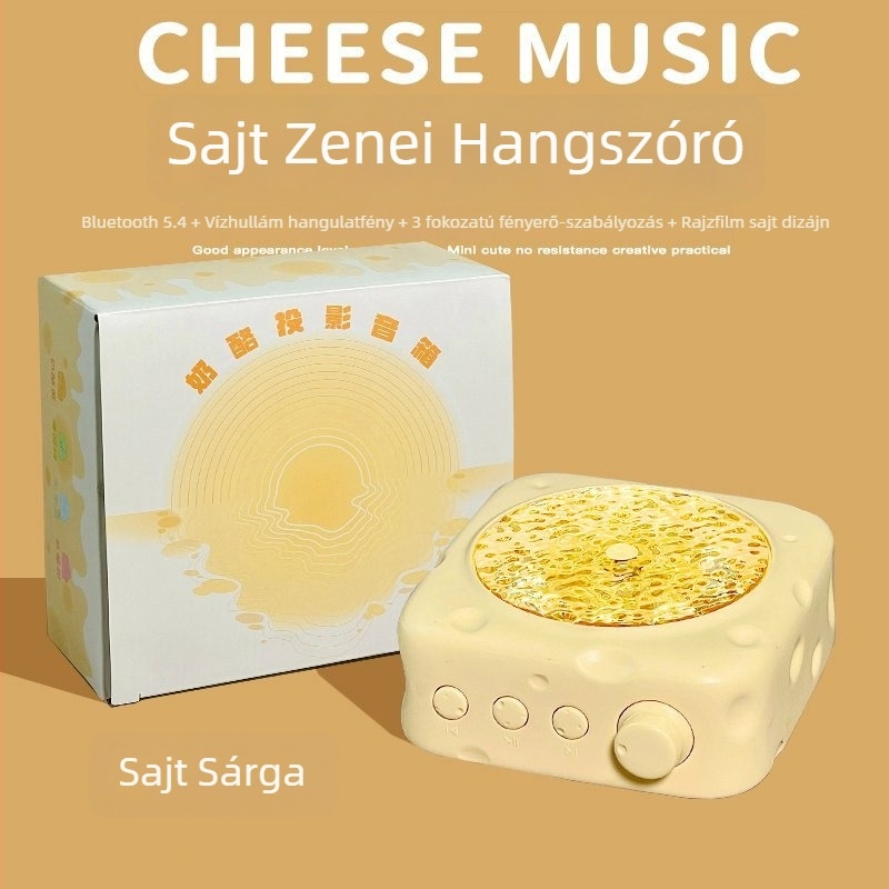 Lk13 Bluetooth hangszóró sajtos projekcióval és víz hulláma projekcióval, asztali mini retro korong
