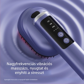 Elektromos fejmasszírozó meridián masszázzsal a fejbőrön, hajnövekedést serkentő spray és fejhez folyadék adagoló