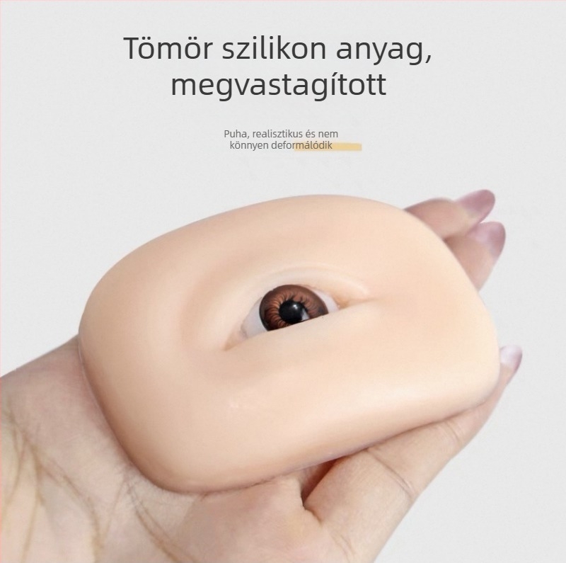 5D szilikon szem- és szemöldök gyakorló modul, puha szilikon bőrrel