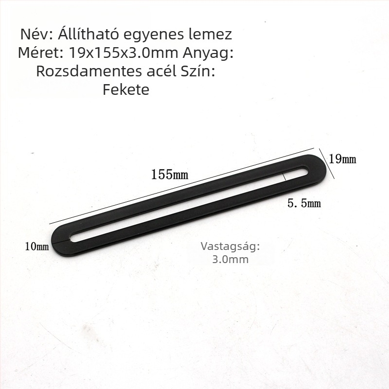 Rozsdamentes acélból készült állítható szögkonzol, egyenes elemmel, hosszú lyukú csatlakozóval és mozgatható szögkomponenssel