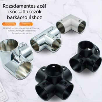 201-es rozsdamentes acél T-alakú csatlakozó körcsövekhez ruhaszárítóhoz