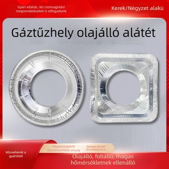 Kör alakú olajálló alufóliából készült matrac gázfőzőkhöz, átmérő 23 cm, 50 mm