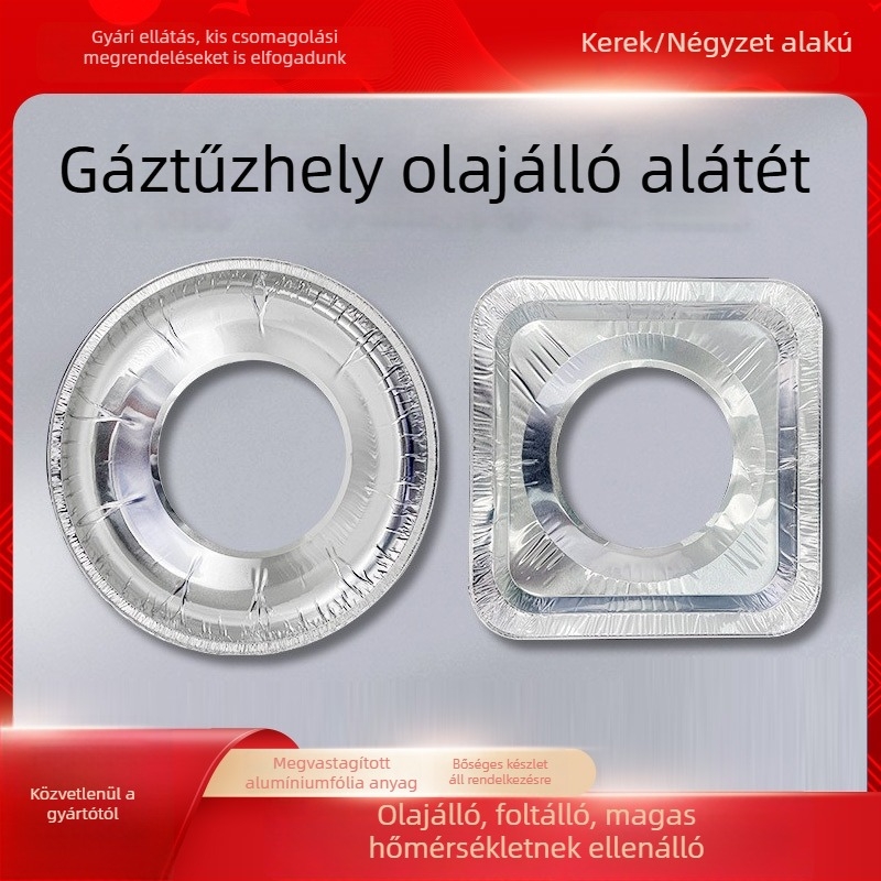 Kör alakú olajálló alufóliából készült matrac gázfőzőkhöz, átmérő 23 cm, 50 mm