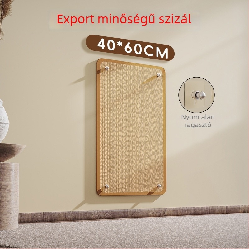 Macska karmoló tábla falra szerelhető szizálból, karcolásálló és nem hullik a szál, védi a kanapét, önálló szórakozásra való játék
