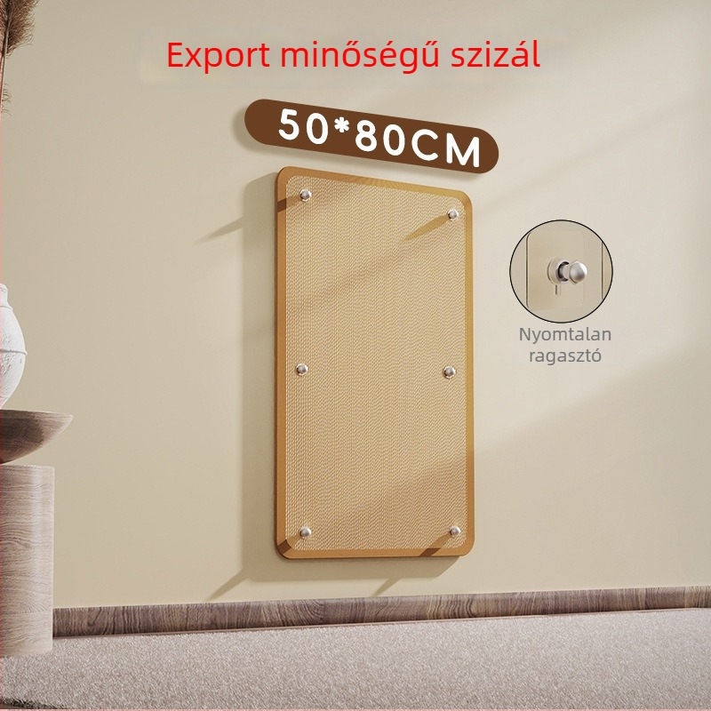Macska karmoló tábla falra szerelhető szizálból, karcolásálló és nem hullik a szál, védi a kanapét, önálló szórakozásra való játék