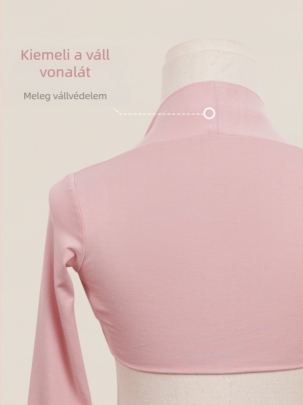 Gyerekeknek tervezett balett gyakorló felső Modal anyagból kendővel borított kivitel