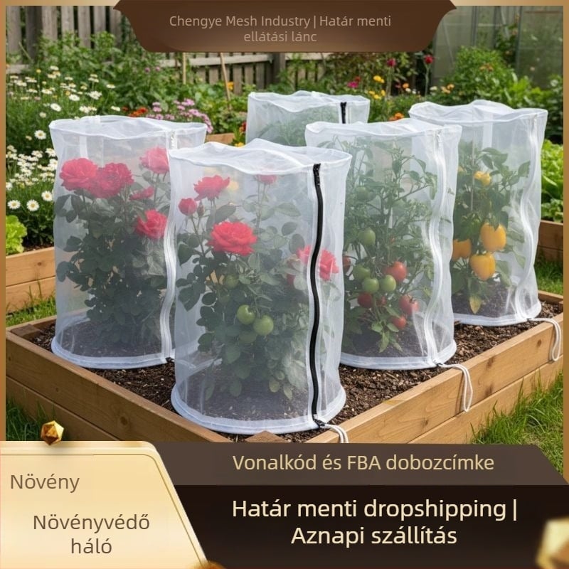Kupola alakú növényvédő háló, lélegző és madárálló védelem, paradicsom, uborka és rózsa számára