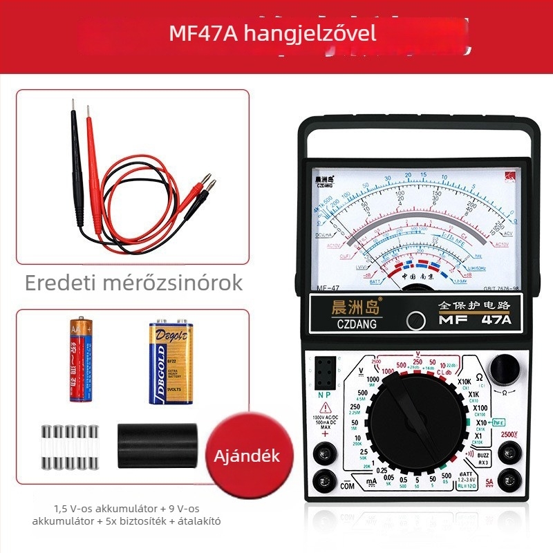 MF47A mutató multiméter, magas pontosságú mechanikus asztali készülék villanyszerelőknek