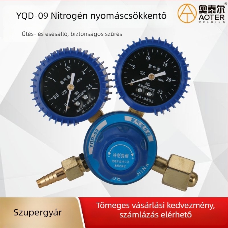 YQD-09 nitrogén diafragmatípusú nyomáscsökkentő manométerrel
