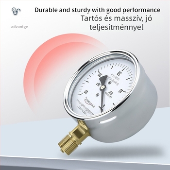YE100 égőhöz membránnyomásmérő átlátszó gyanta burkolattal, pontosság 2.5, M20×1.5 csatlakozás, 100 mm-es skála, -100…100 kPa