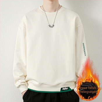 Férfi őszi-téli oversized pulóver, plusz méret, bő szabás, hosszú ujjú, mindennapi viselet