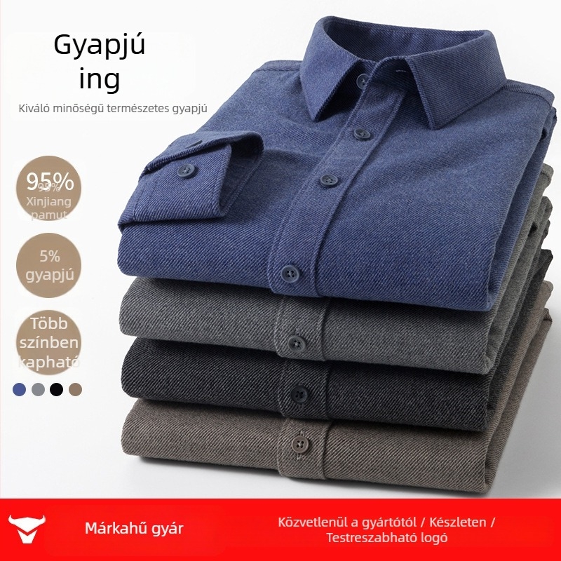 Férfi gyapjú-keverék hosszú ujjúing tavasz-őszi időszakra, üzleti casual stílus