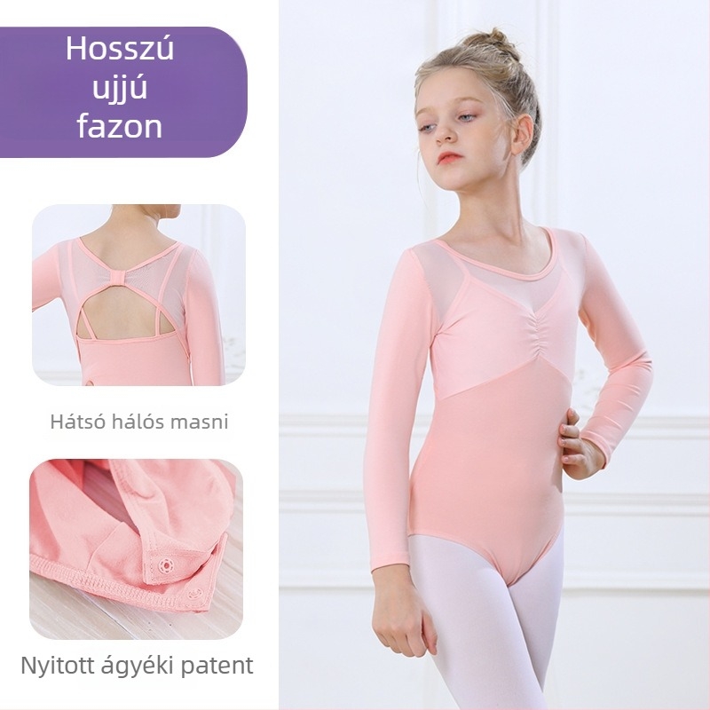 Gyermekek nyári rövid ujjú táncruha balett tutu szoknyával