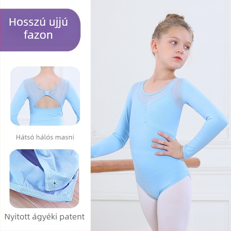 Gyermekek nyári rövid ujjú táncruha balett tutu szoknyával